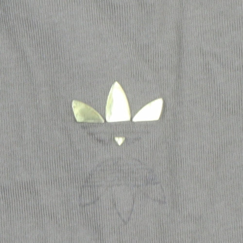 Adidas Womens Green Cotton Zip Back Relaxed Fit T-Shirt Size 16