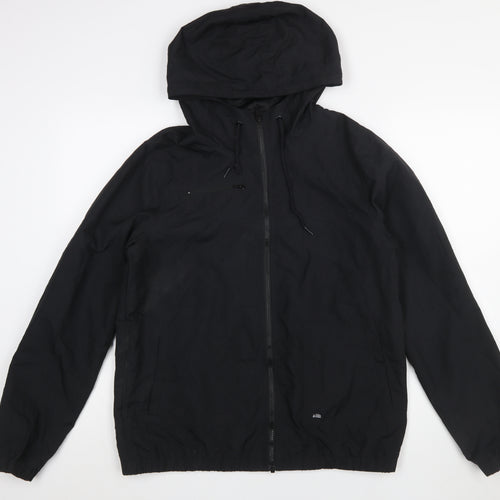 Volcom Women's Black Lightweight Hooded Windbreaker Jacket L