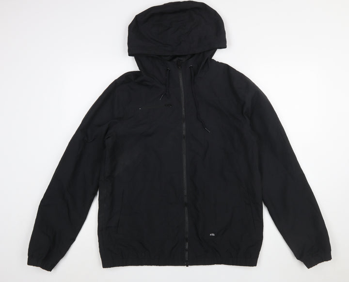Volcom Women's Black Lightweight Hooded Windbreaker Jacket L
