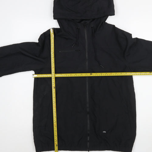 Volcom Women's Black Lightweight Hooded Windbreaker Jacket L