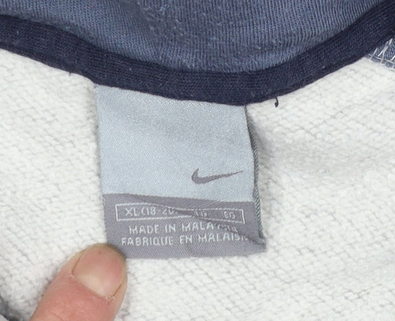 Nike Womens Grey XL Pullover Hoodie Fleece Sportswear Sweatshirt