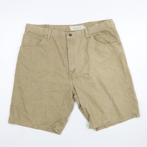 Wrangler Men's Beige Chino Shorts Size 40 Relaxed Fit Denim Cotton