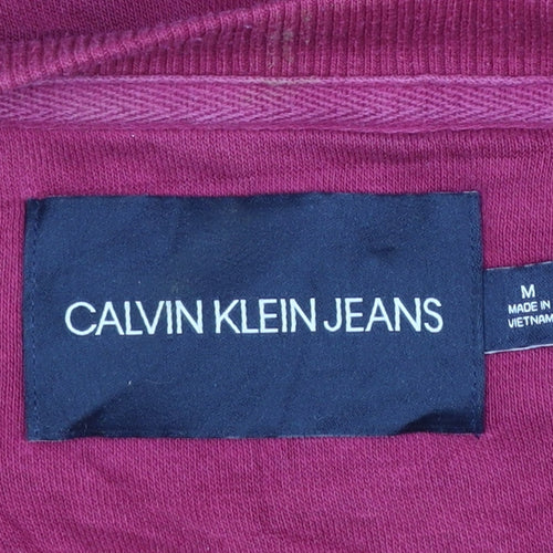 Calvin Klein Jeans Women’s Red Cotton Pullover Sweatshirt Size M
