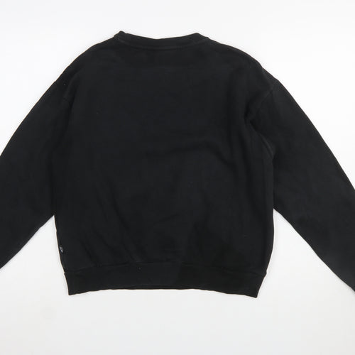 Puma Women's Black Logo Crew Neck Pullover Sweatshirt Size 10