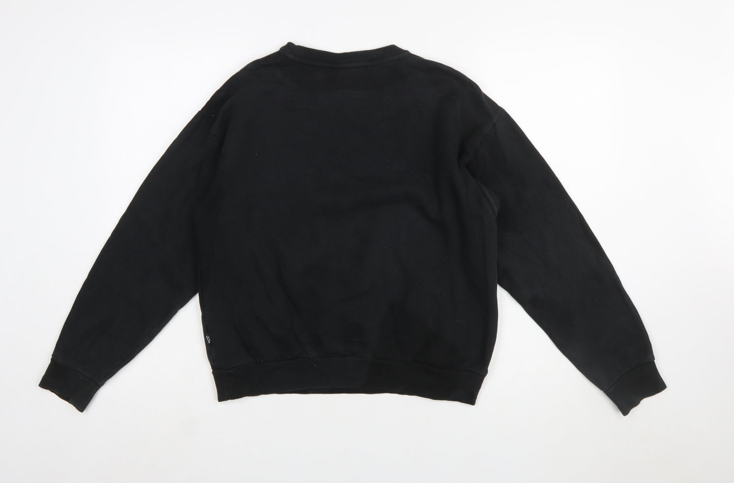 Puma Women's Black Logo Crew Neck Pullover Sweatshirt Size 10