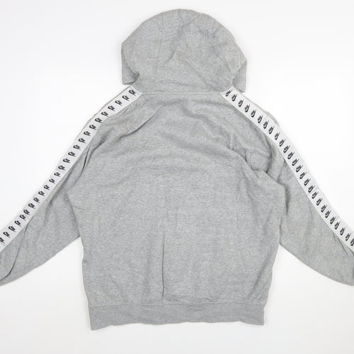 Nike Women Grey Pullover Hoodie Size M Logo Embroidered Sweatshirt