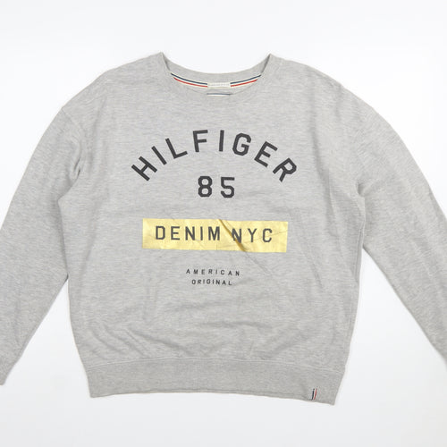 Tommy Hilfiger Denim Women's Grey Pullover Sweatshirt Size S