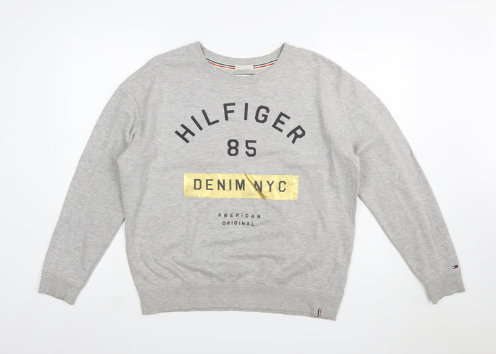 Tommy Hilfiger Denim Women's Grey Pullover Sweatshirt Size S