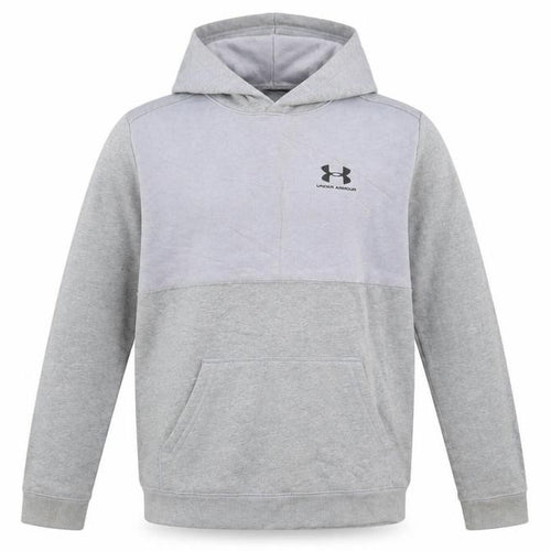Under Armour Boys Grey XL Pullover Hoodie with Logo ColdGear Fleece