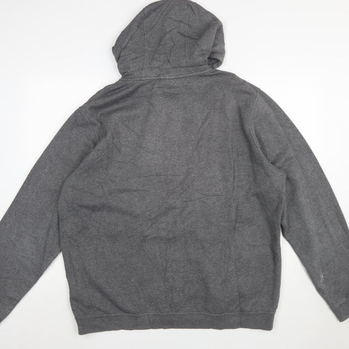 Nike Men's Grey XL Full Zip Hoodie Sweatshirt with Logo