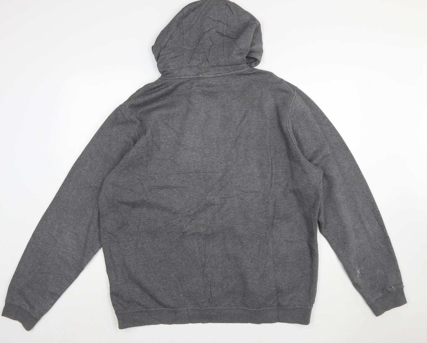 Nike Men's Grey XL Full Zip Hoodie Sweatshirt with Logo