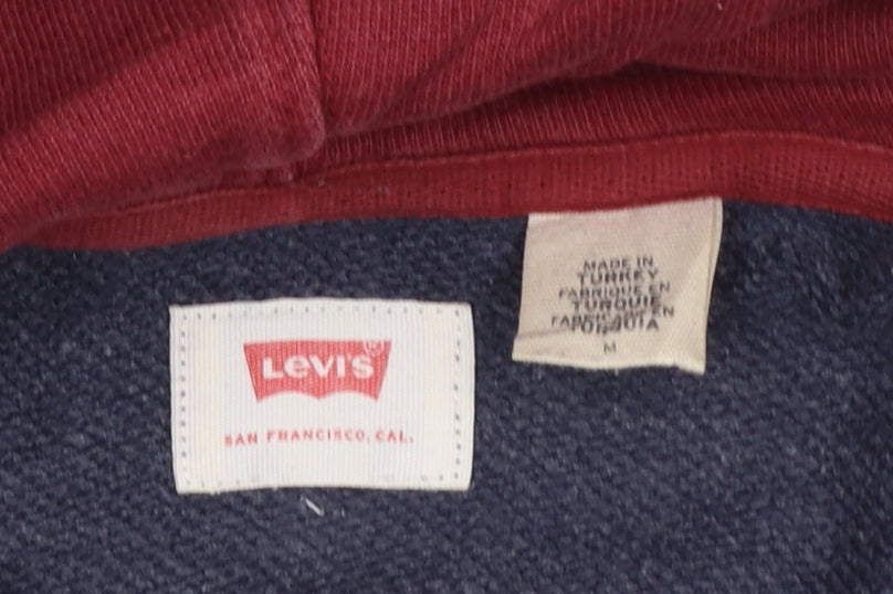 Levi's Men's Blue Pullover Hoodie M Logo Fleece Sweatshirt