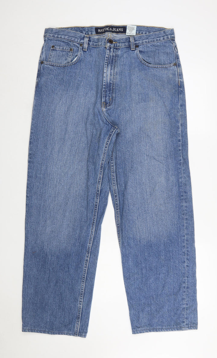 Nautica Mens Blue Straight Leg Denim Jeans 36x30 Regular Fit
