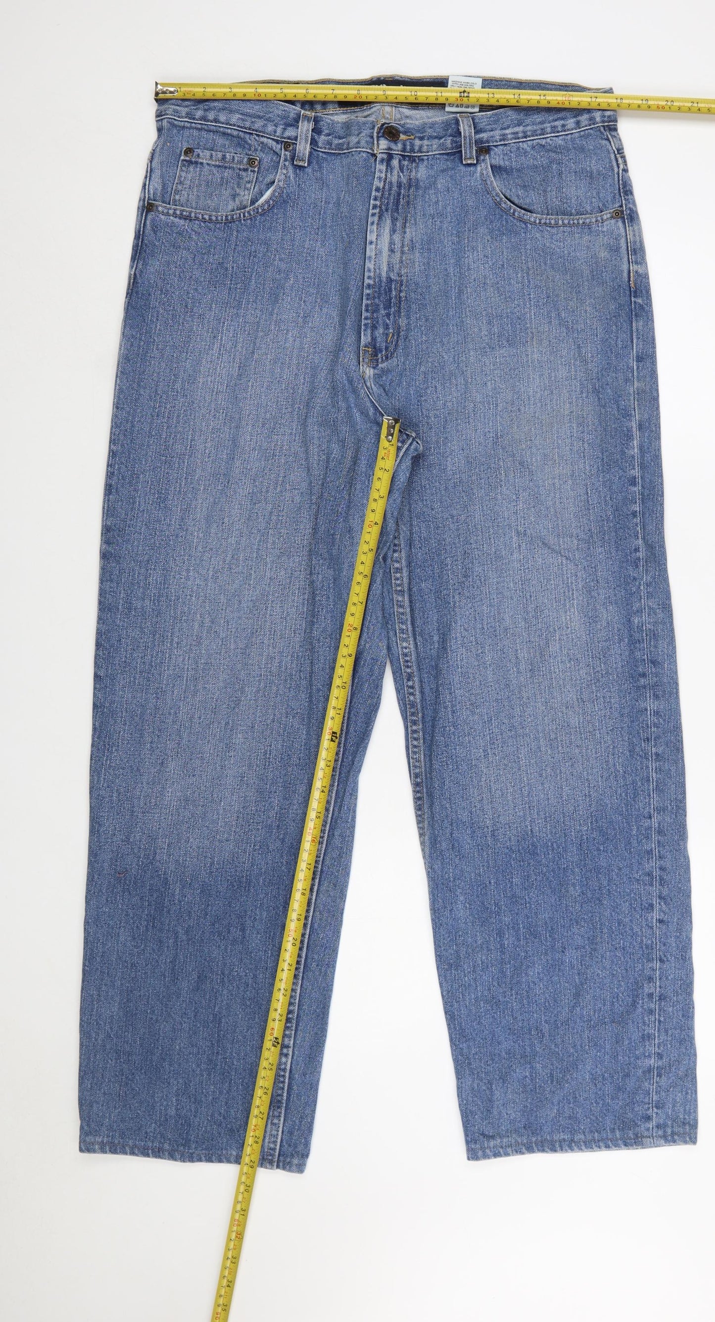 Nautica Mens Blue Straight Leg Denim Jeans 36x30 Regular Fit
