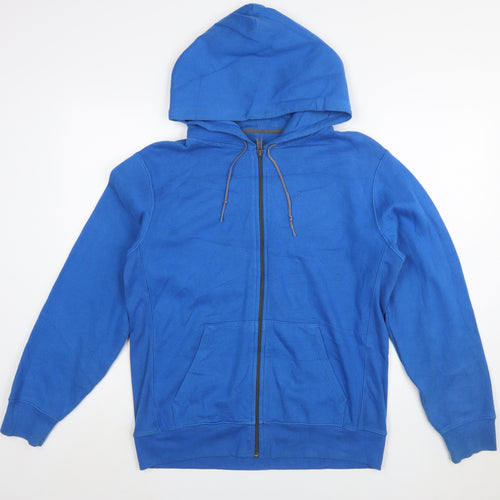 Gap Men's Blue Full Zip Hoodie Size M Cotton Blend