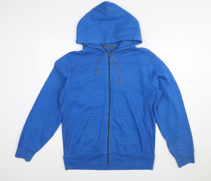 Gap Men's Blue Full Zip Hoodie Size M Cotton Blend