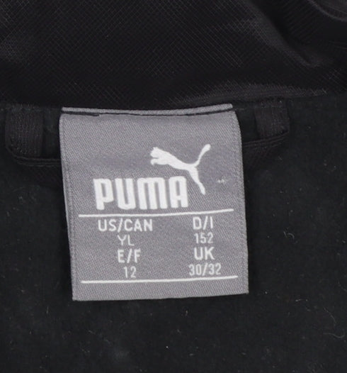 Puma Boys Black Full Zip Sweatshirt Hoodie Size 12 Years