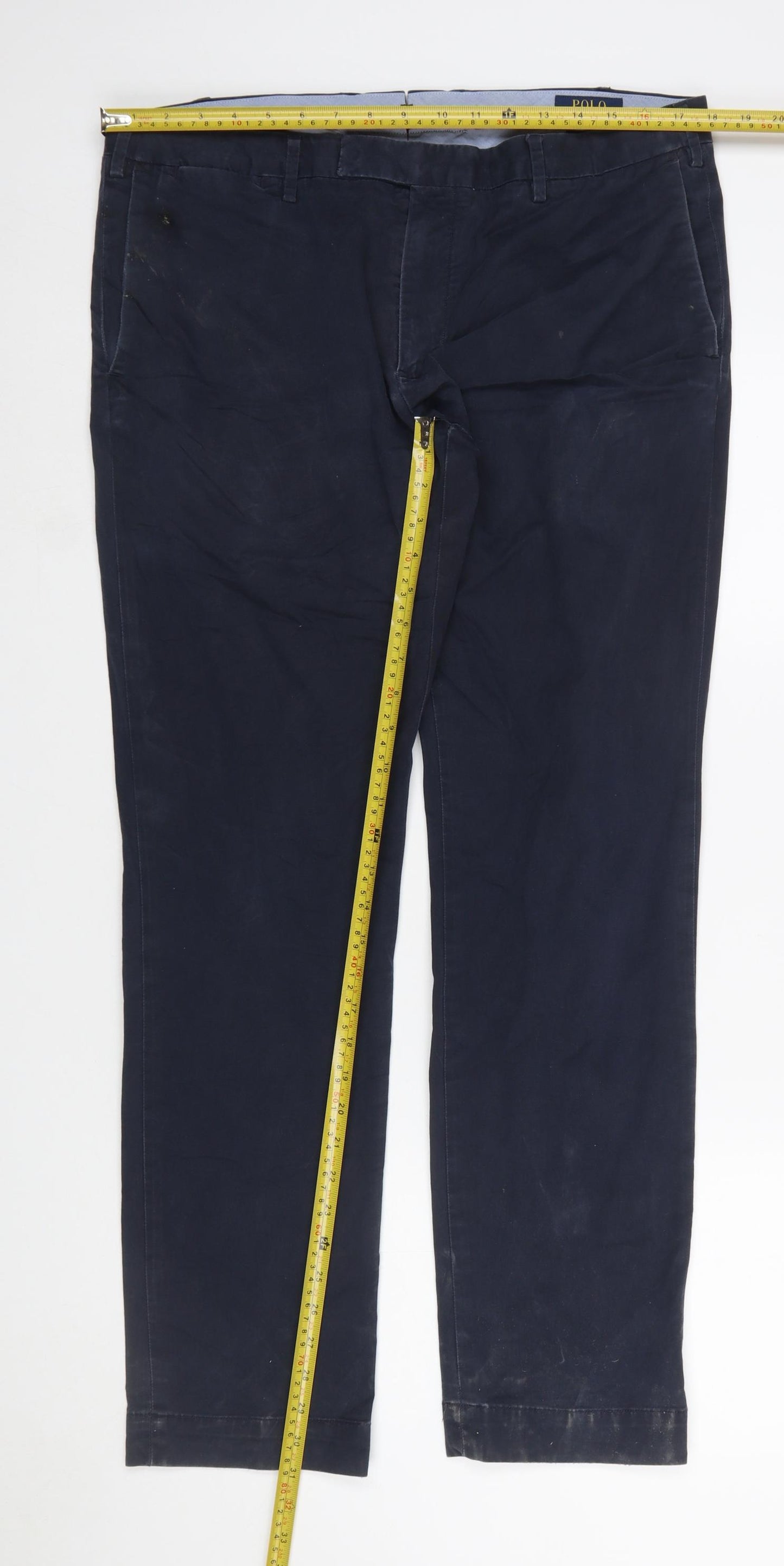 Polo Ralph Lauren Men's Blue Slim Fit Stretch Chino Trousers 36/32