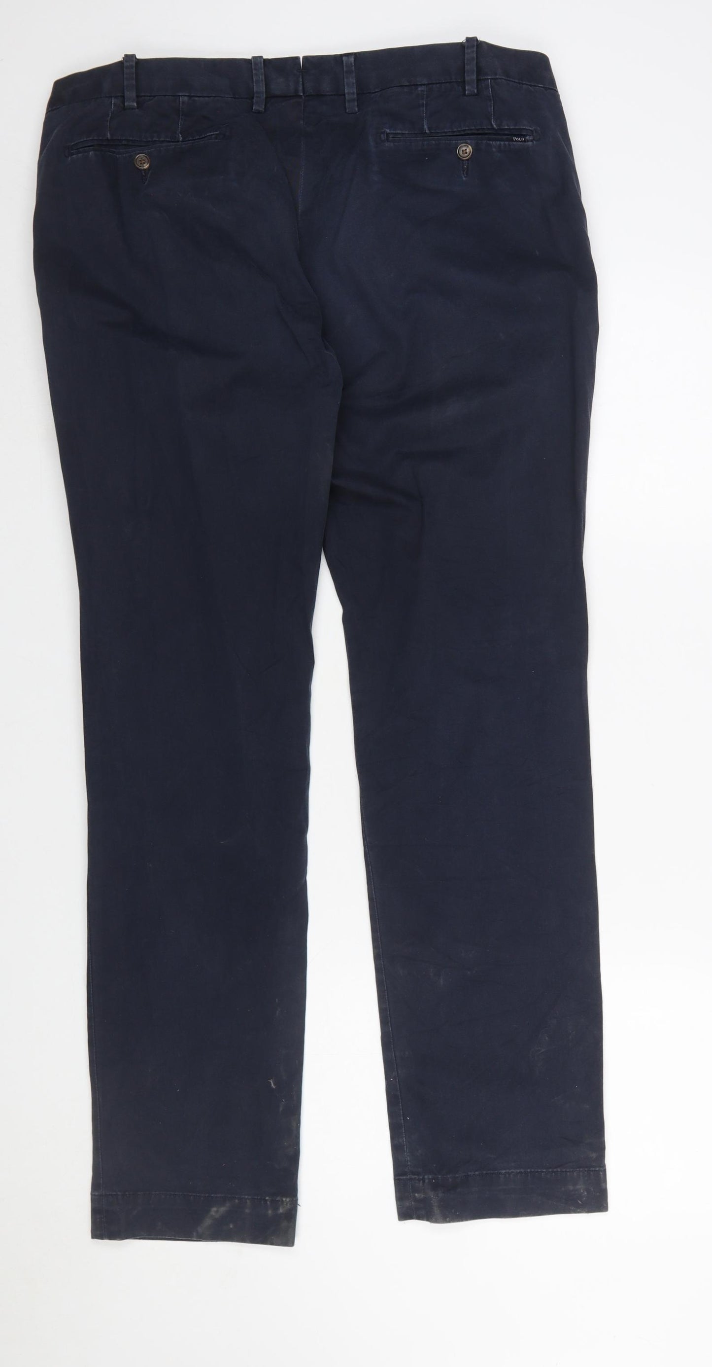 Polo Ralph Lauren Men's Blue Slim Fit Stretch Chino Trousers 36/32