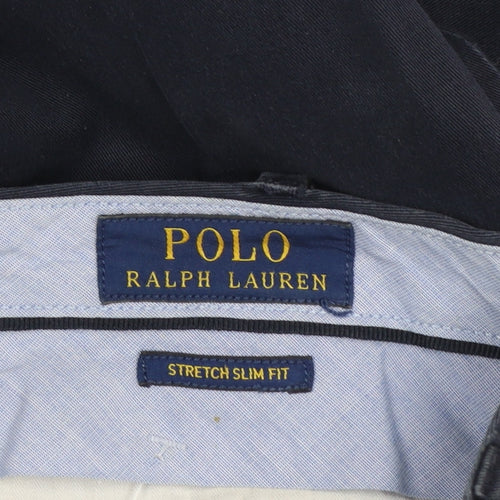 Polo Ralph Lauren Men's Blue Slim Fit Stretch Chino Trousers 36/32