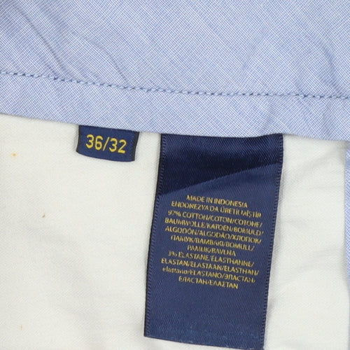 Polo Ralph Lauren Men's Blue Slim Fit Stretch Chino Trousers 36/32