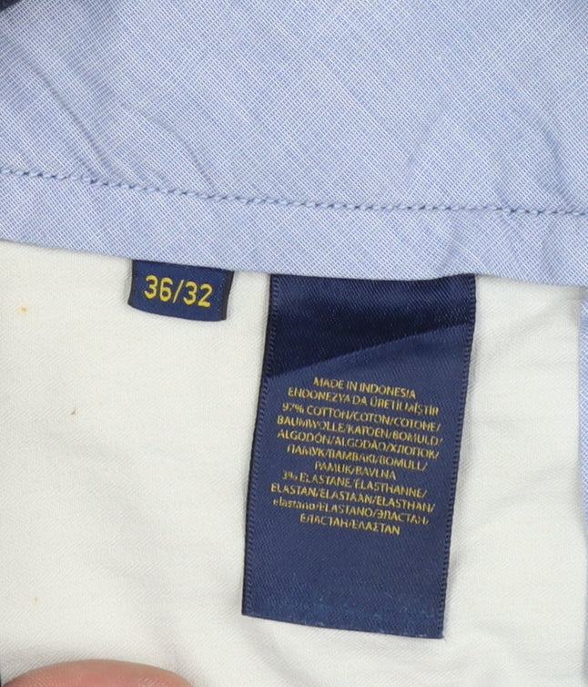 Polo Ralph Lauren Men's Blue Slim Fit Stretch Chino Trousers 36/32
