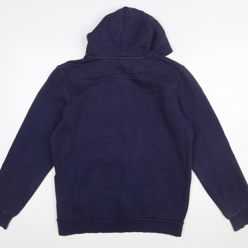Puma Men's Blue Pullover Hoodie S Regular Fit Logo Sportswear
