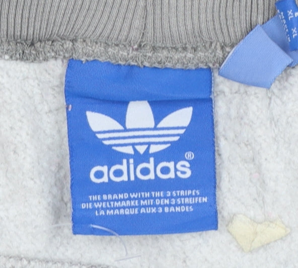 Adidas Mens Grey XL Jogger Sweatpants Cotton Blend Casual