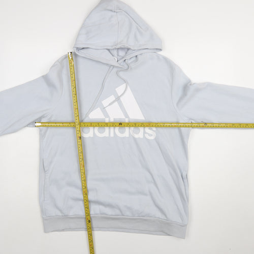Adidas Women’s Grey Hoodie XL Pullover Logo Casual Cotton Blend