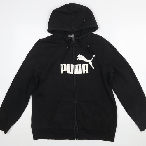 Puma Womens Black XL Full Zip Hoodie Sweatshirt Casual Style