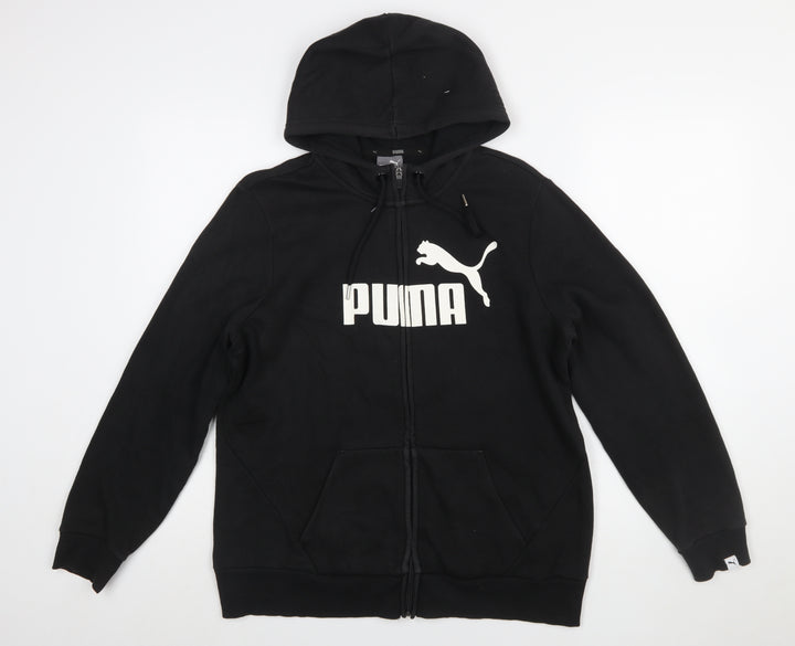 Puma Womens Black XL Full Zip Hoodie Sweatshirt Casual Style
