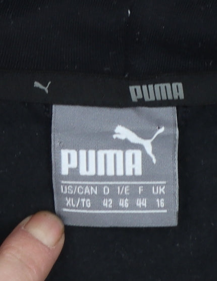 Puma Womens Black XL Full Zip Hoodie Sweatshirt Casual Style