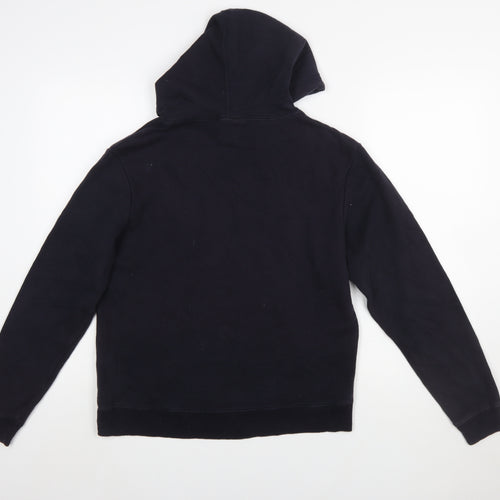 GAP Womens Black XS Pullover Hoodie Cotton Blend Logo Design