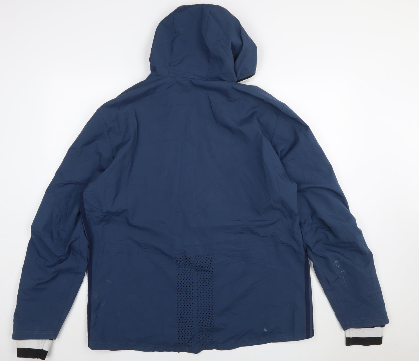 Adidas Men’s Blue Manchester United Hooded Windbreaker Jacket XL