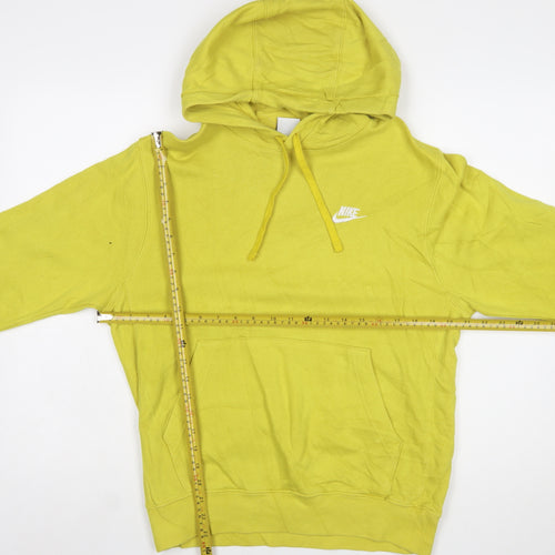 Nike Men's Yellow Pullover Hoodie Small Regular Fit