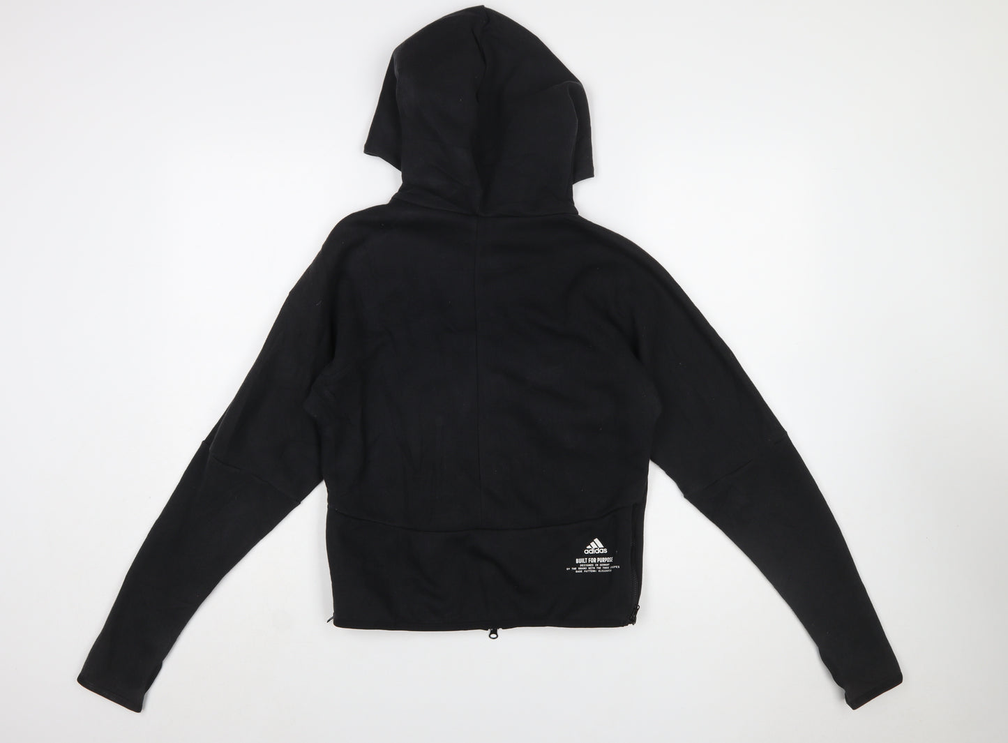 Adidas Womens Black Full Zip Hoodie S 8-10 Hooded Sportswear
