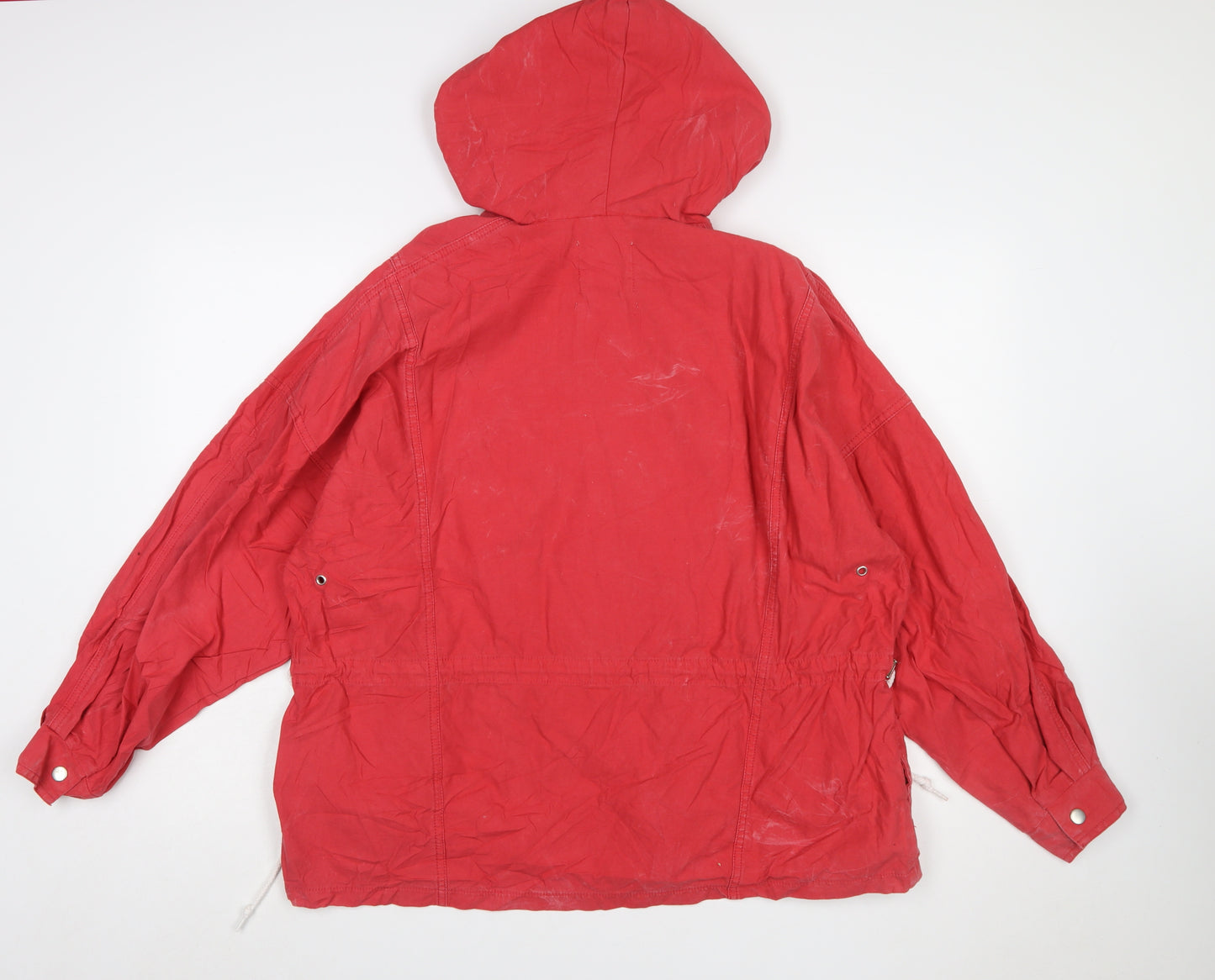 Urban Outfitters Women’s Red Hooded Cotton Anorak Jacket Size S