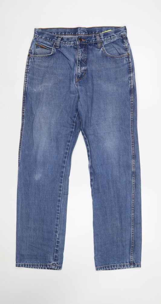 Wrangler Men's Blue Straight Texas Jeans W32 L32 100% Cotton
