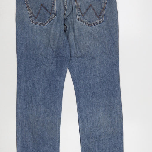 Wrangler Men Blue Greensboro Straight Fit Denim Jeans W32 L30