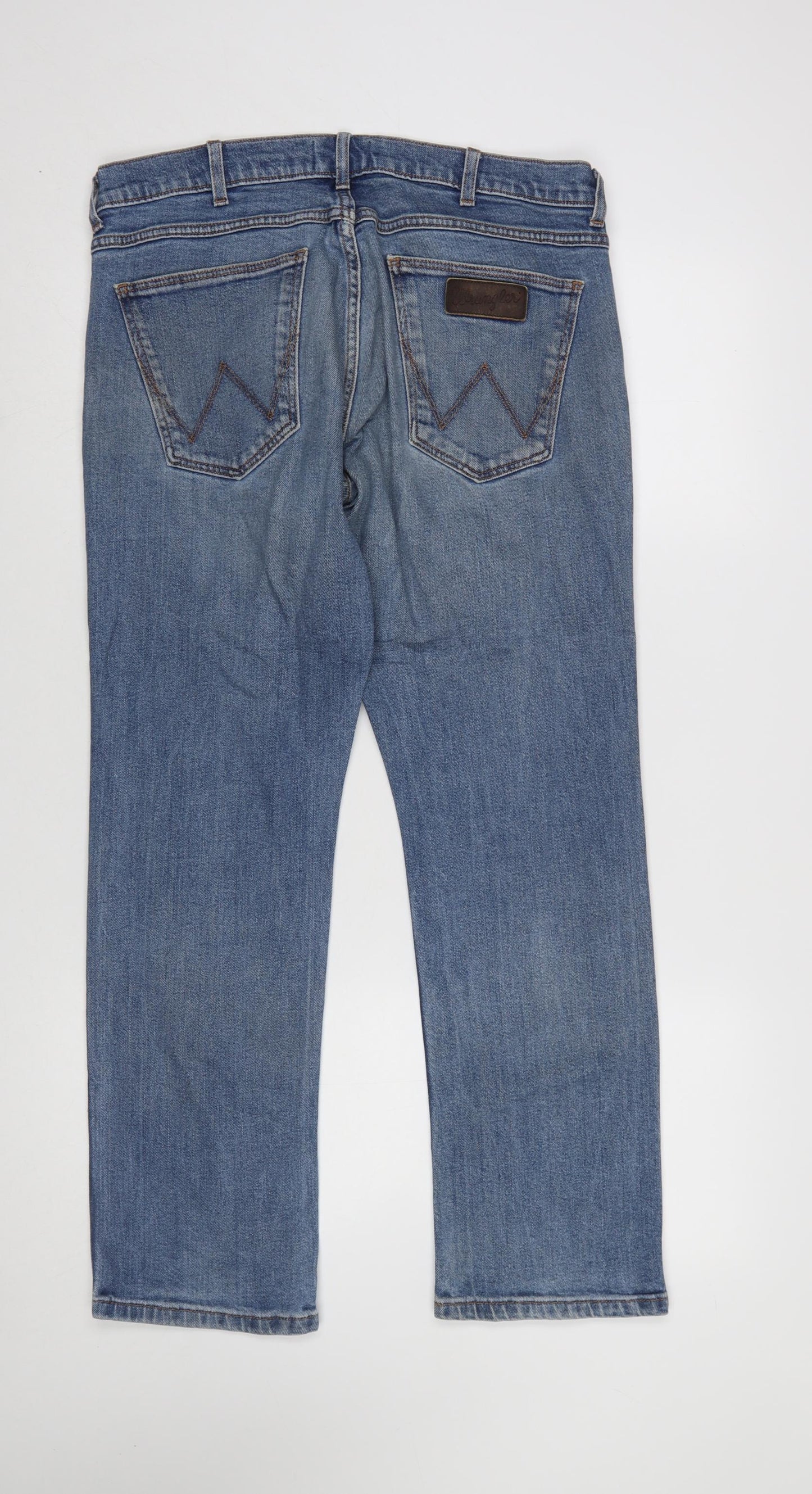 Wrangler Men Blue Greensboro Straight Fit Denim Jeans W32 L30