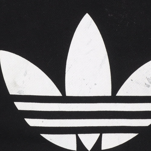 Adidas Men's Black Small Pullover Crew Neck Logo Sweatshirt