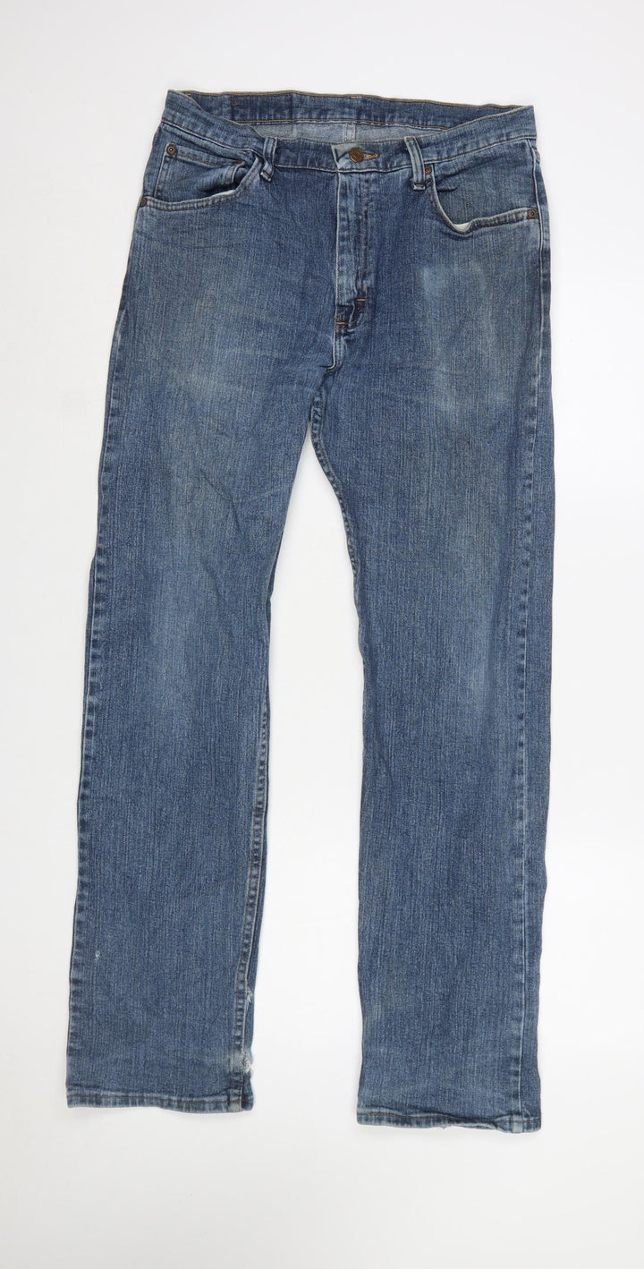 Wrangler Men’s Blue Regular Fit Straight Denim Jeans 32x32