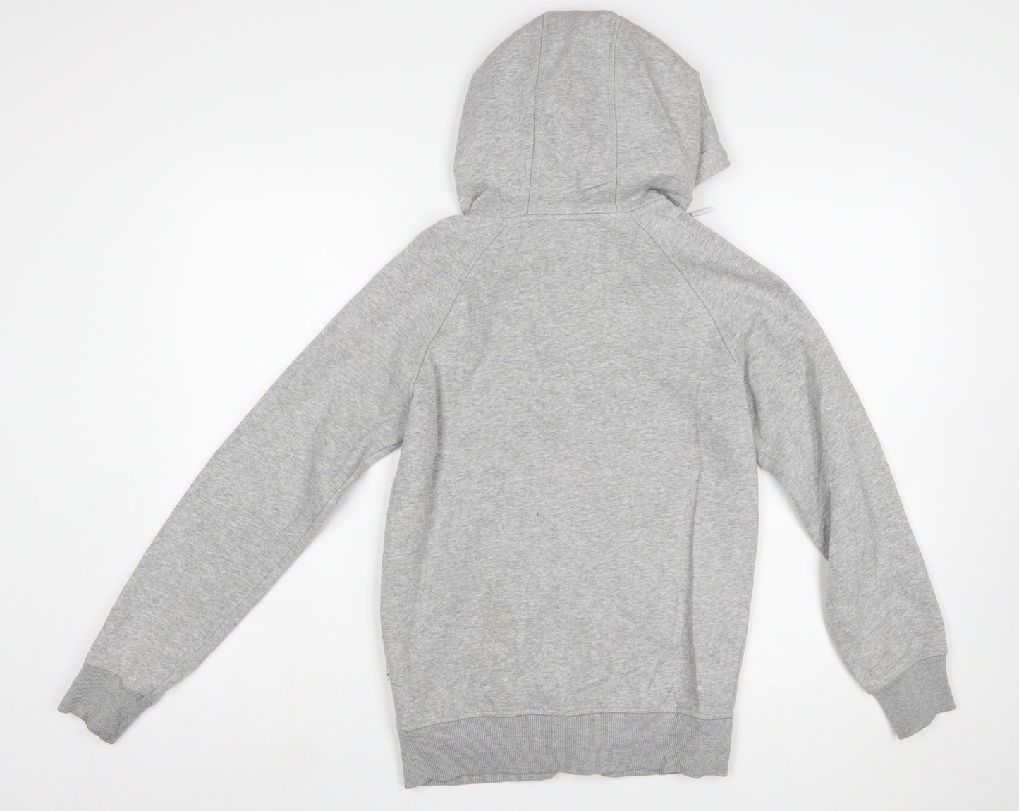 Adidas Originals Women's Grey Full Zip Hoodie Size 10 Cotton Blend