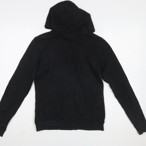 Puma Womens Black XS Pullover Hoodie with Logo Print