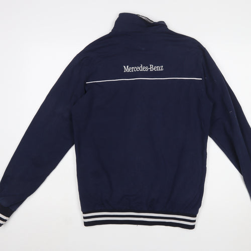 Mercedes-Benz Men's Blue Full Zip Sweatshirt L Embroidered Logo