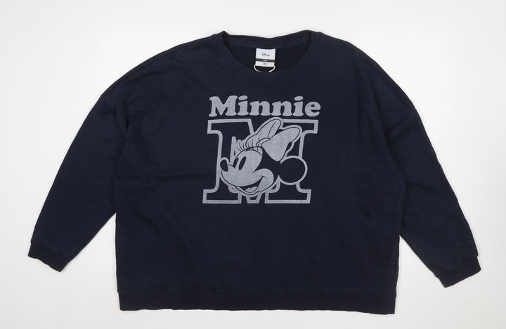 Disney C&A Women Blue XL Pullover Minnie Mouse Sweatshirt