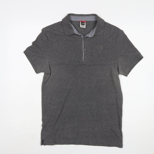The North Face Men's Grey Short Sleeve Polo Shirt Size S