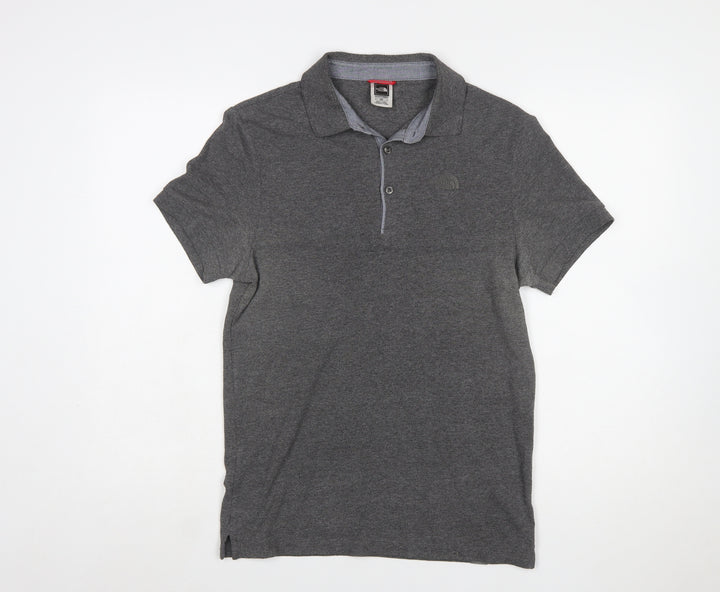 The North Face Men's Grey Short Sleeve Polo Shirt Size S