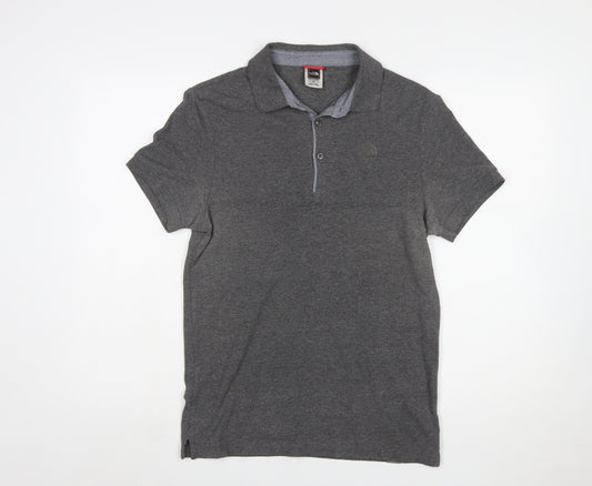 The North Face Men's Grey Short Sleeve Polo Shirt Size S