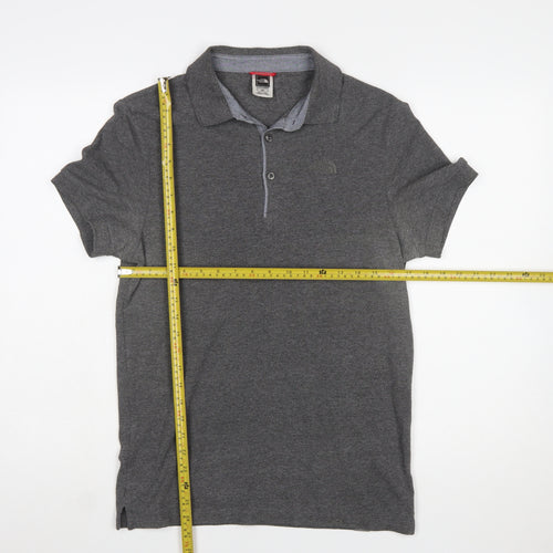 The North Face Men's Grey Short Sleeve Polo Shirt Size S